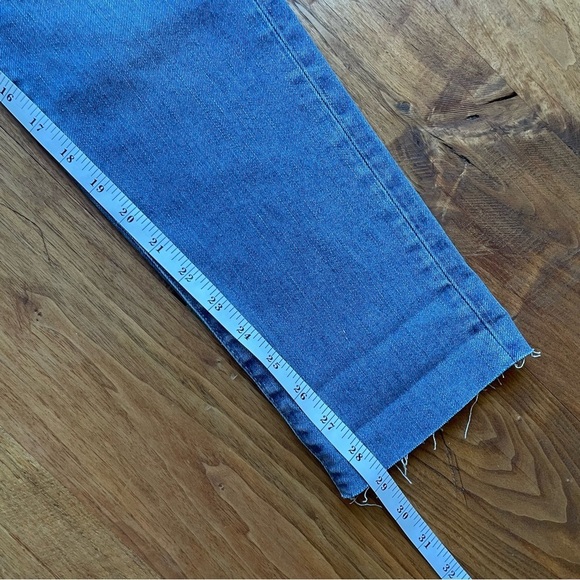 Frame Le Garçon Rolled Raw Hem Boyfriend Jeans Deepwater Wash - Picture 14 of 15